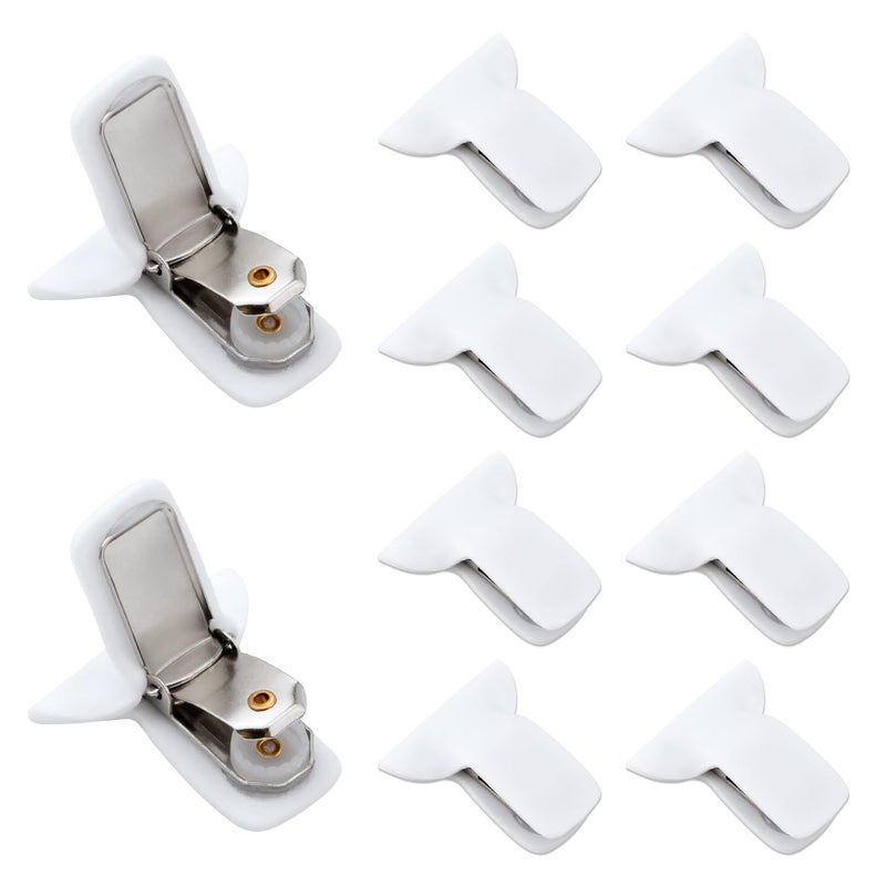 NQEUEPN 12pcs Duvet Clips for Comforter Inside, Strong Hold Blanket Quilt Fasteners Foam Metal Padded Duvet Cover Clips Prevent Shifting Bedding Accessories Quickly Install - Image 1