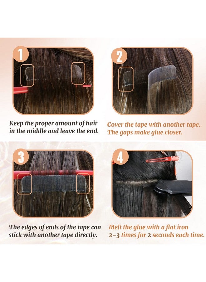 Ugeat 22Inch Tape In Hair Extensions For Women Balayage Tape In Extensions Real Human Hair Black Ombre Ash Blonde Mix Platinum Blonde Balayage Seamless Tape Hair Extensions Remy Hair 20Pcs 50G - Image 5