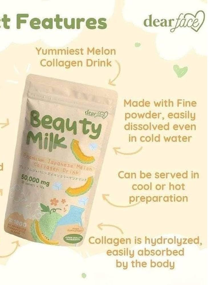 dear face Japanese Melon Flavored Collagen Drink - Image 4