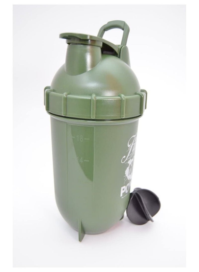 Gonice 500ml Capsule Shaped Sports Tumbler Protein Shaker Bottle Gym Blender Cup for Pre-Workout BPA Free Leakproof Mix & Drink Smoothies for Home Drinking Fitness & Camping (Green) - Image 2