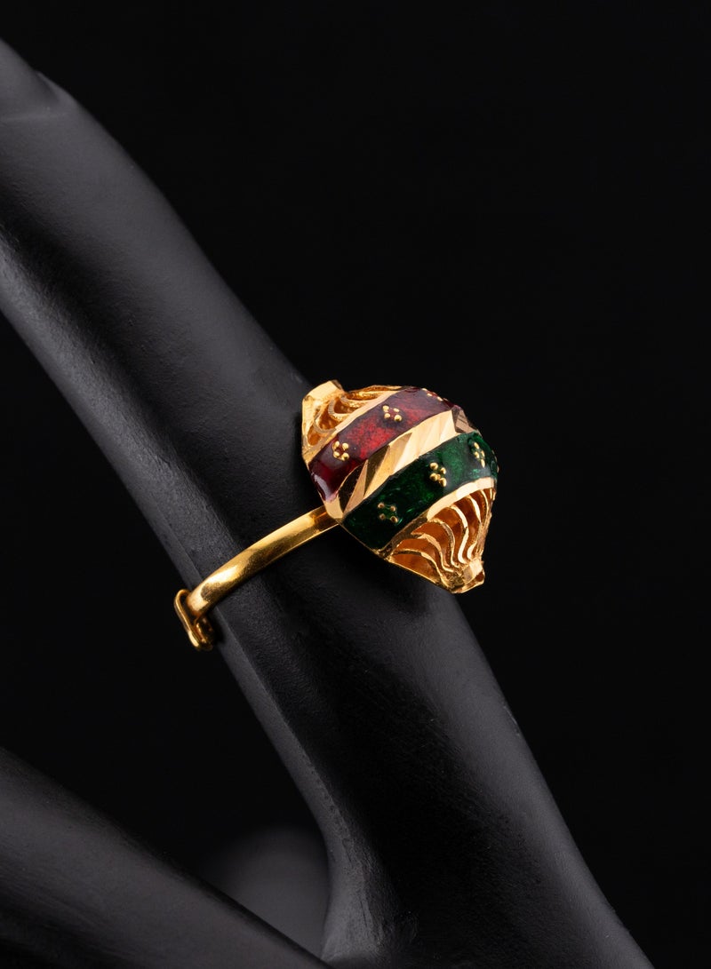 AAZ Jewellery L.L.C Lantern 21K Gold Adjustable Ring - Image 3