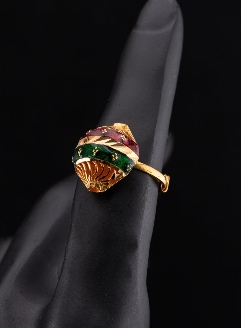 AAZ Jewellery L.L.C Lantern 21K Gold Adjustable Ring - Image 4