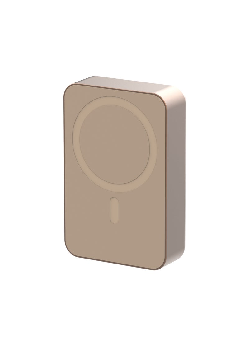 Powerology - 20000mAh MagSafe Aluminum Power Bank PD 20W / Compact Design / 15W Wireless Output / Simultaneous Charging / Input & Output / Li-polymer Battery - Desert Titanium - Image 1