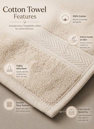 Cream Bath Towel