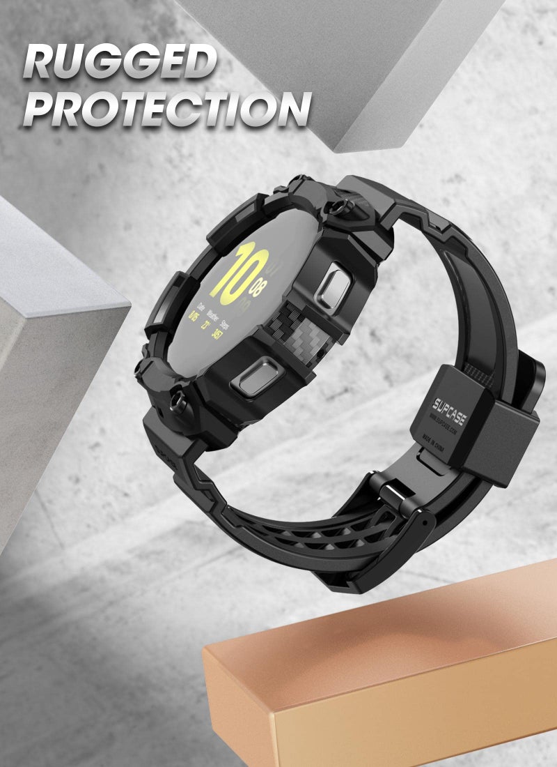 SUPCASE for Samsung Galaxy Watch 6 44mm Case with Band (Unicorn Beetle Pro), [Anti-Scratch] [Bumper Protector] Rugged Men Cover with Adjustable Strap Band for Galaxy Watch 6/5/4 44mm, Black - Image 3