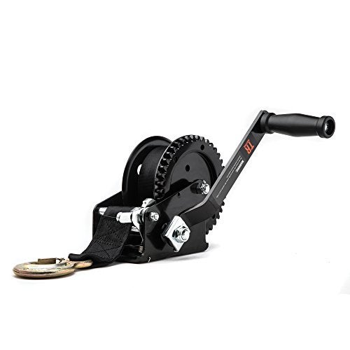 TR Industrial 1200 lb. Trailer Winch with Pre-Installed 20 ft. Strap and Hook - Image 1