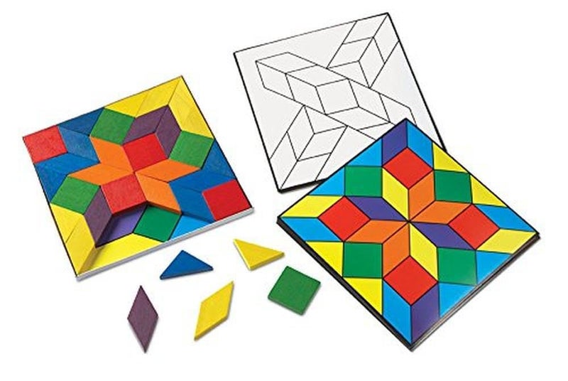 Learning Resources Parquetry Blocks & 20 Pattern Cards, 53 Piece Set, Ages 4+ - Image 4