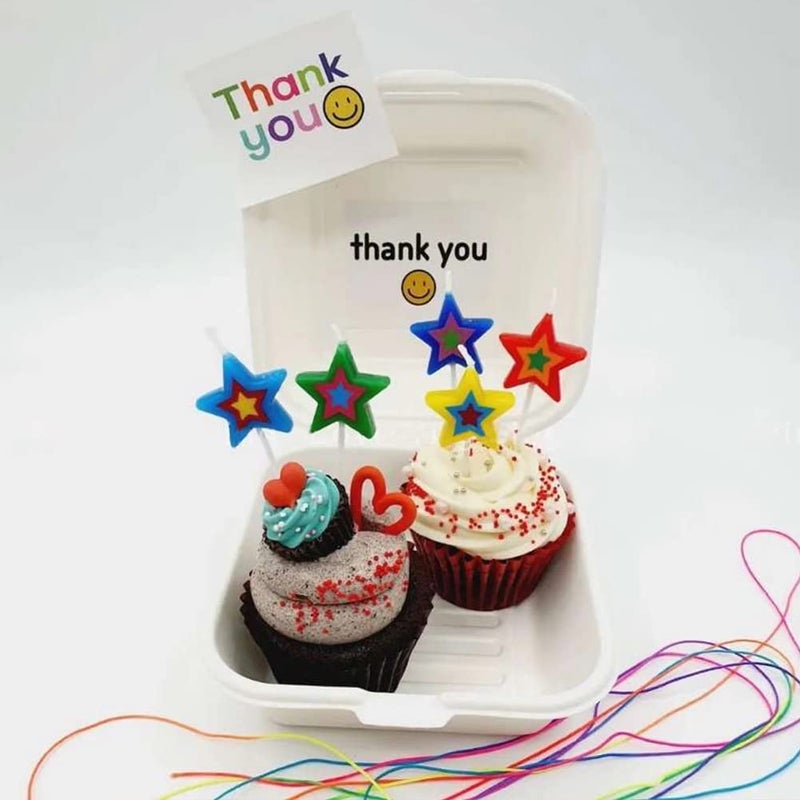 Aprildecember Mixed Star Candles, Multi-Color Cake Candle Toppers for Birthday Baby Shower Party Wedding Cake Decoration Supplies (Pack of 5) - Image 5