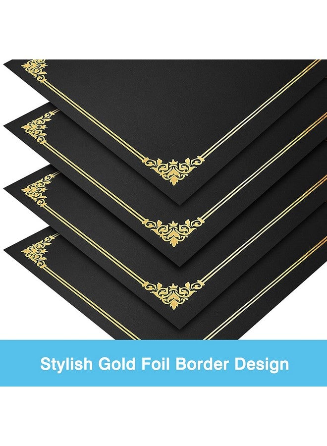 SUNEE Certificate Holders(Black 30 Packs) Diploma Covers Gold Foil Border For Letter Size 8.5X11 Certificates Cardstock Document Papers - Image 2