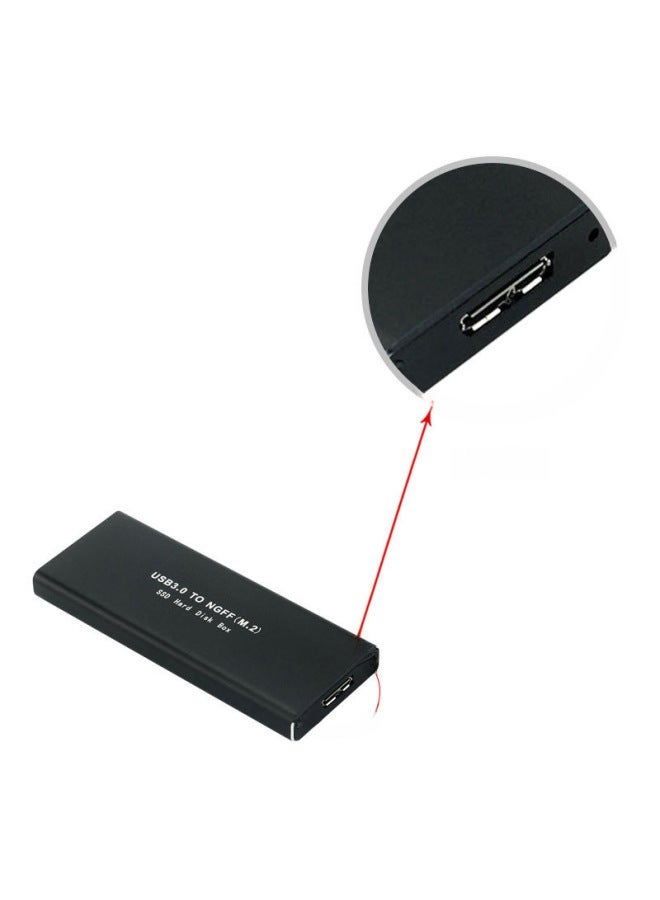 Ngff Hard Drive Box M.2 Solid State Heat Dissipation Metal Shell Usb3.0 External Mobile Box-Color:MN01 Black  - Image 4