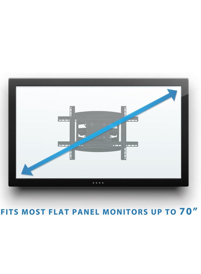 Full Motion Articulating TV Wall Mount for 32" to 70" LCD LED Plasma Flat Panel TVs, Curved TV Compatible, 110 lbs Capacity - Image 3