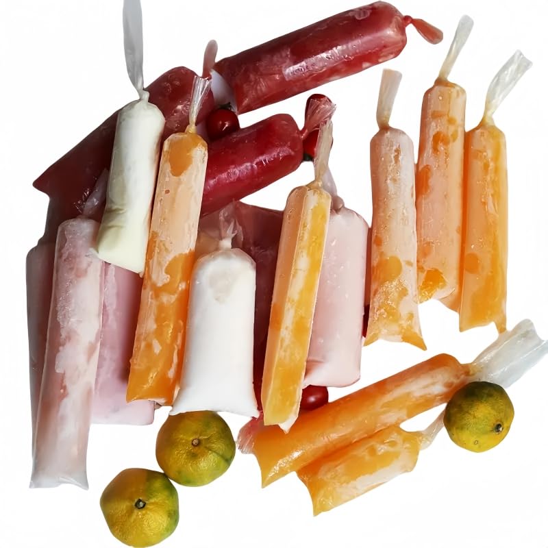 FAQQI Ice Candy Plastic Bags Philippines, 2x12 Bolsas Para Helado Bolis/Ice Candy Wrappers/Ice Moldes Para Paletas De Helado, Plastic Disposable Ice Popsicle Bags and Icecream Maker (Pack of 50) - Image 3