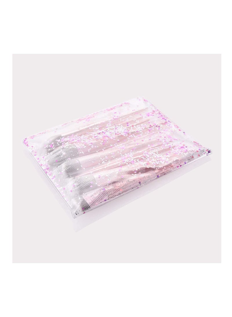 BLOOMING TIME 10-Piece Metal Makeup Multi use Brush Set Rose Gold - Image 5