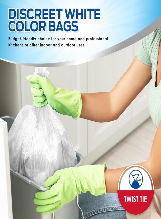 PAMI 13-Gallon Tall Garbage Bags [130-Pack, White] With Twist Ties - Unscented, Odor-Control Trash Can Liners - Strong Multipurpose Plastic Trash Bags For Kitchen, Bathroom, Office - Image 5