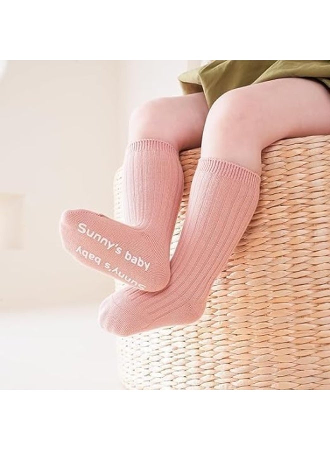 6 Pairs Baby Girls Knee High Socks, Toddler Bow Mesh Breathable Dress Socks - Image 2