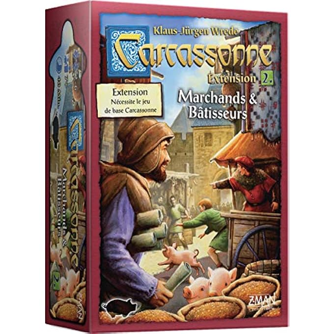 Asmodee Carcassonne Strategy Construction Fantasy Game  2 to 6 Players Age 8 30 Min Playtime - Image 1