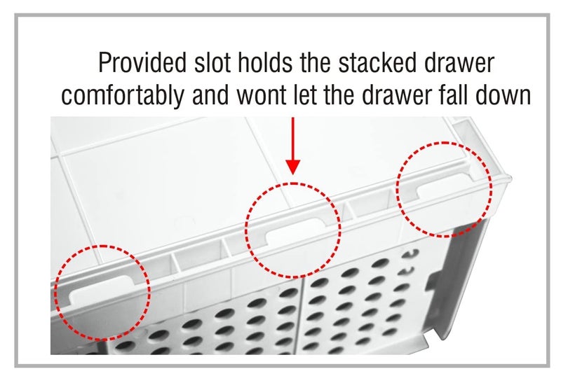 HOLLIO Large Clothes Organizer For Wardrobe Cupboard Organizer For Clothes Foldable And Stackable Closet Organizer Storage Box For Clothes, storage drawer Space Organizer For Cupboard (1 TIER, White) - Image 3