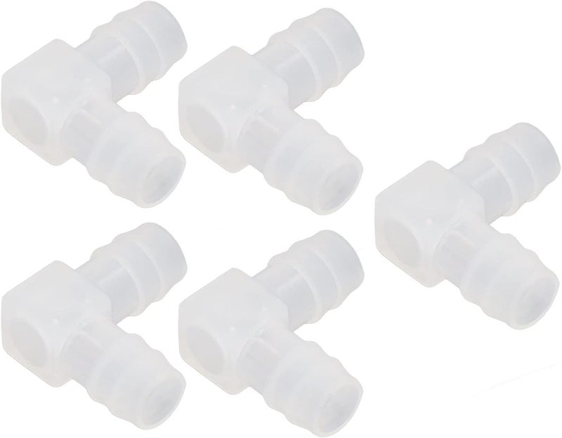 Rv 90 Degree Water Hose Elbow, 90° Elbow Bend PP L Pipe Connector 10Pcs Plastic Hose Joint for Aquarium Laboratory (14mm / 0.55in) - Image 3