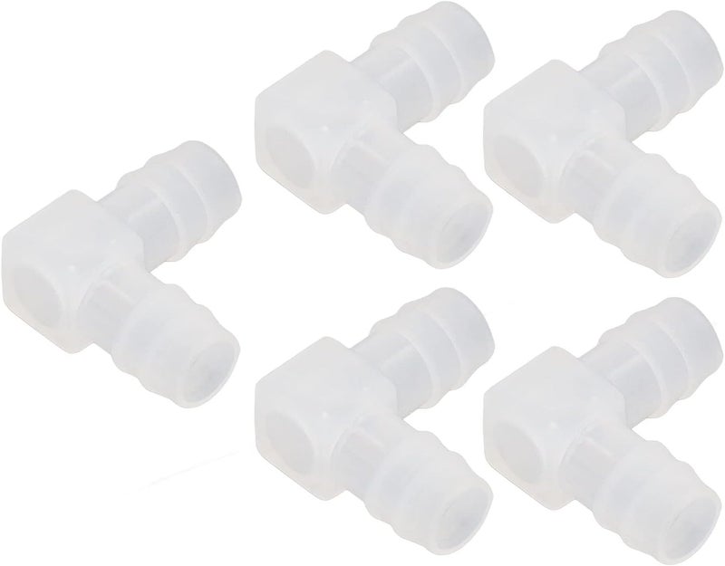 Rv 90 Degree Water Hose Elbow, 90° Elbow Bend PP L Pipe Connector 10Pcs Plastic Hose Joint for Aquarium Laboratory (14mm / 0.55in) - Image 4