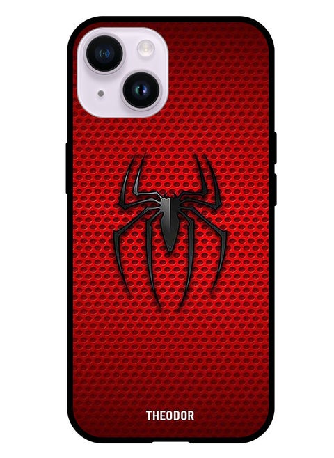 Protective Case Cover For Apple iPhone 14 Plus 6.7" 2022 Red Spiderman Logo