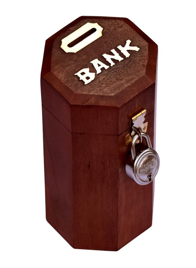 Timber Revival Co Wooden Money Box with Lock | Handmade Coin Bank, Piggy Bank for Kids, Donation Box, Wooden Gulak, Antique Money Box, Savings Box by Timber Revival Co.® - Image 3