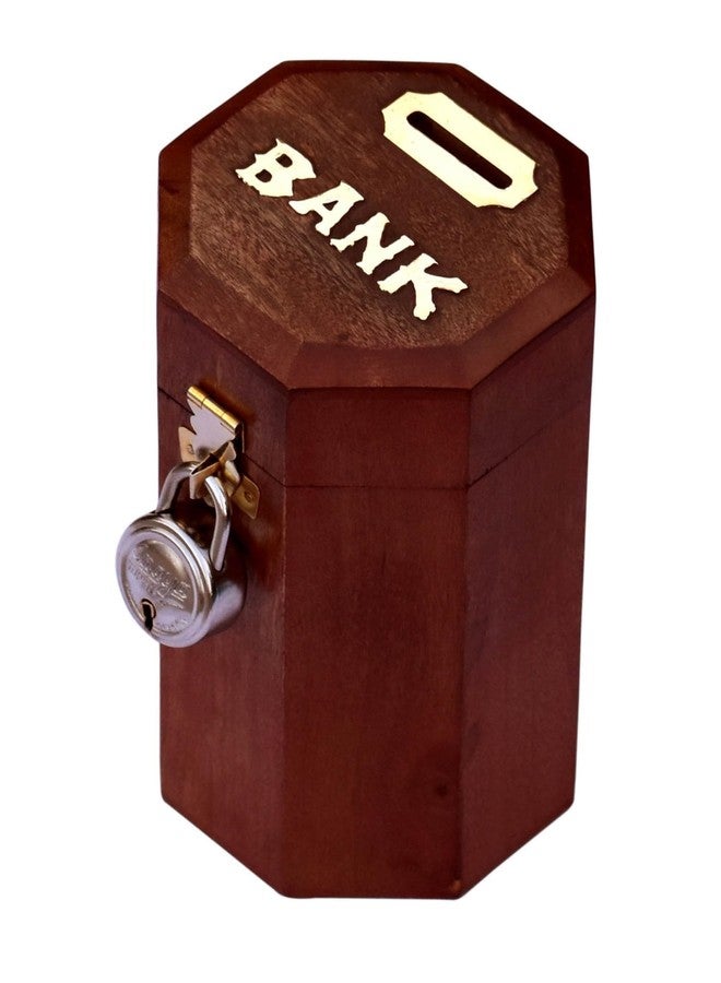 Timber Revival Co Wooden Money Box with Lock | Handmade Coin Bank, Piggy Bank for Kids, Donation Box, Wooden Gulak, Antique Money Box, Savings Box by Timber Revival Co.® - Image 2