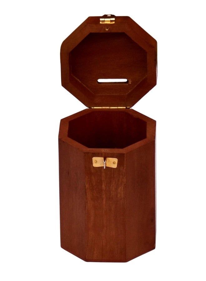 Timber Revival Co Wooden Money Box with Lock | Handmade Coin Bank, Piggy Bank for Kids, Donation Box, Wooden Gulak, Antique Money Box, Savings Box by Timber Revival Co.® - Image 4