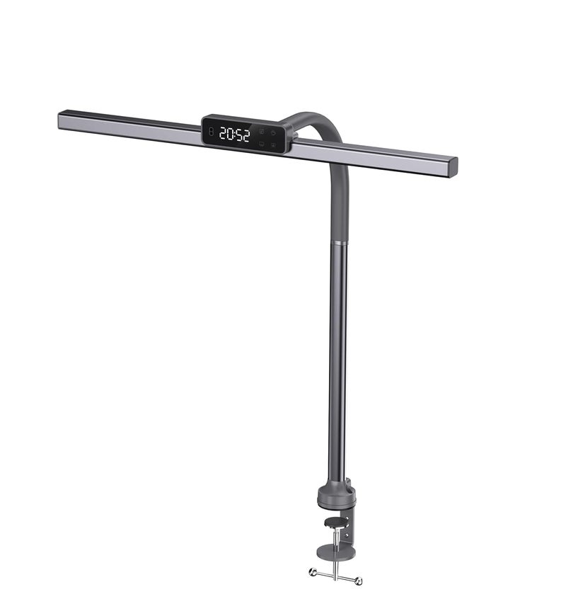 Just in Case Gesture Control Aluminium Body 21 inch Extra Wide Computer Monitor Light Bar LED Desk Lamp with Desk Clamp Stepless dimming with 5 Modes Touch Panel with Always on Clock Display - Image 3