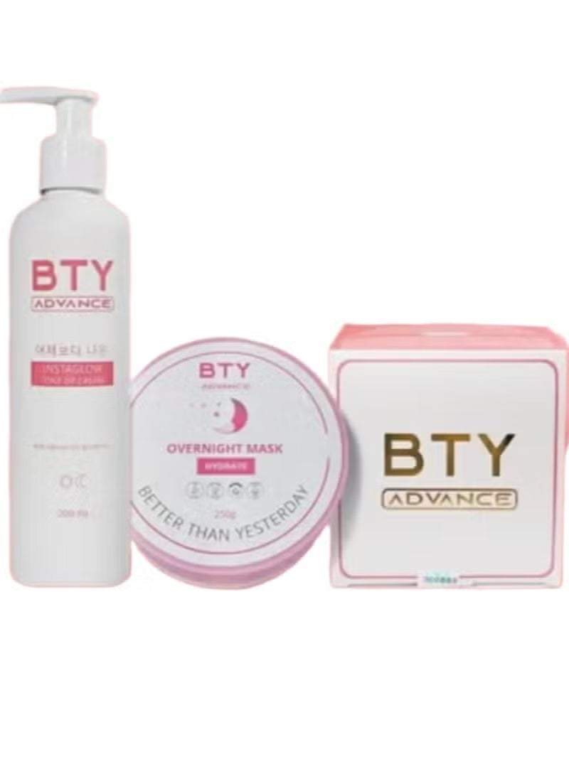 BTY Advanced InstaGlow TONE UP CREAM200ML+OVERNINHT MASK HYDRATE 250G - Image 1