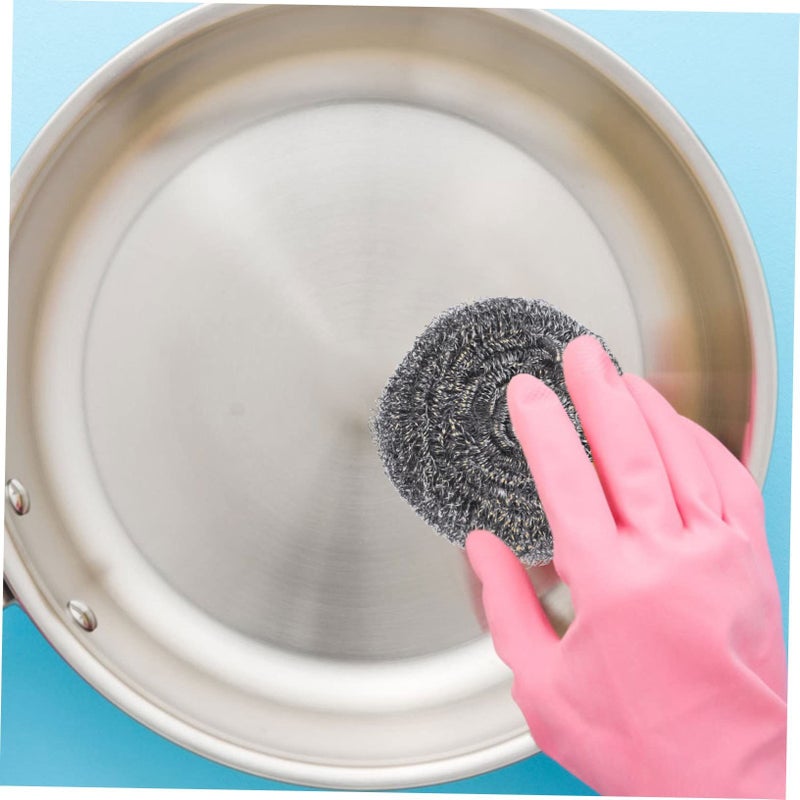 6 Pack Stainless Steel Scrubber Balls for Pots Pans Grilling and Dish Cleaning - Image 3