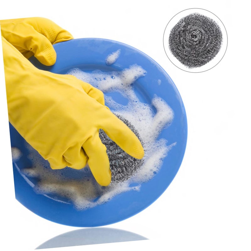 6 Pack Stainless Steel Scrubber Balls for Pots Pans Grilling and Dish Cleaning - Image 5