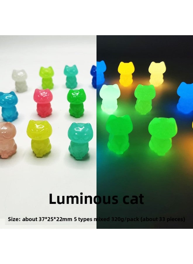 Color Spinning Top Children's Toy Set 3A Acrylic Healthy Durable Material Cartoon Animal Handmade Jewelry-Color:Luminous Cats (320g ~ 33) - Image 1