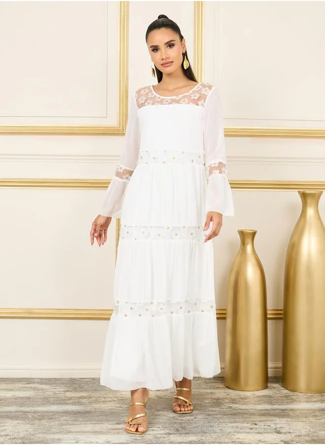 ستايلي Lace Trimmed Dress