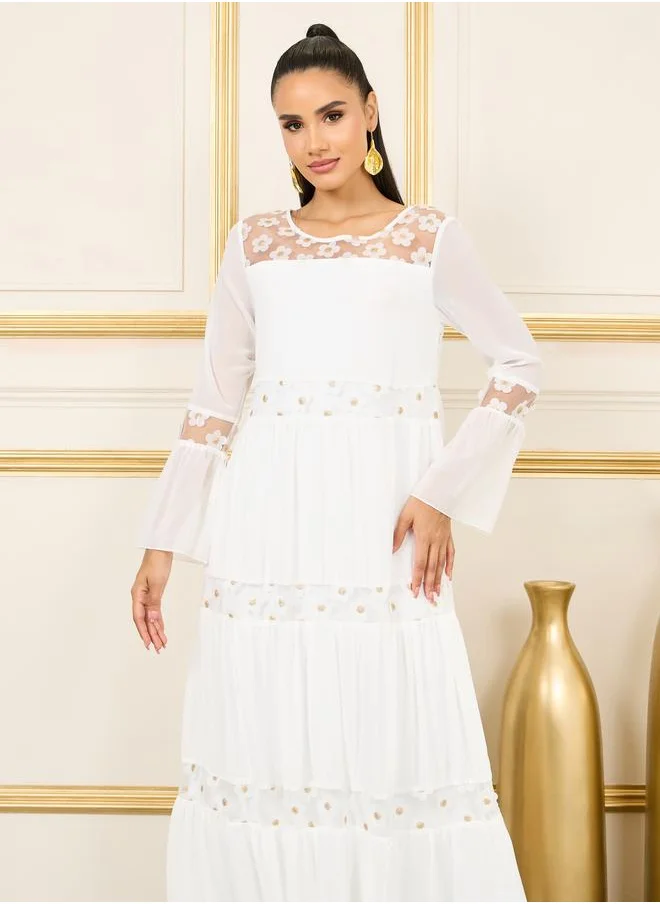 ستايلي Lace Trimmed Dress