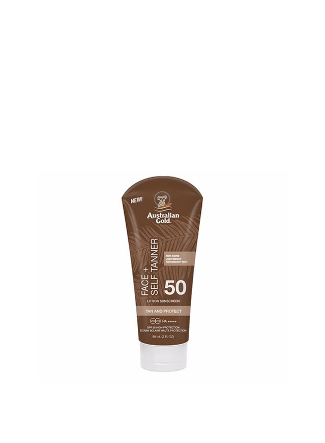 أوسترليان جولد كريم تسمير الوجه الذهبي الأسترالي بعامل حماية من الشمس 50، 88 مل - Image 1