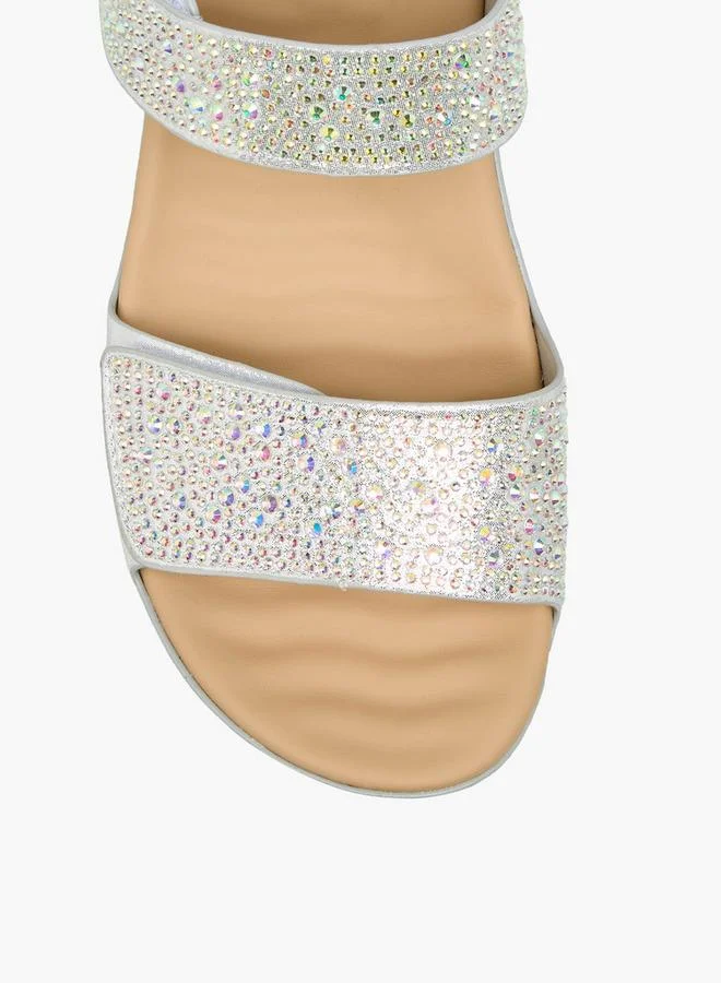 Le Confort SILVER Women Embellished Hook & Loop Sandals Ramadan Collection for Women | Best Price UAE