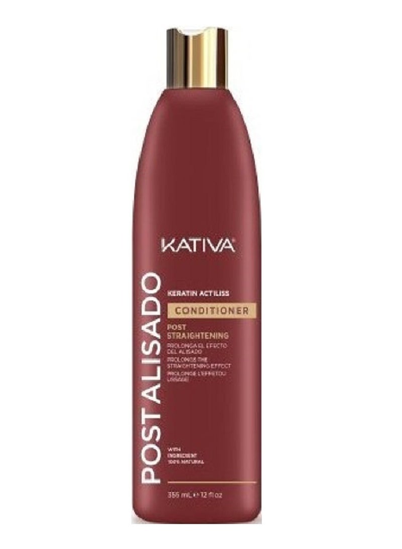 Kativa Keratin Actiliss Post Straightening Conditioner 355ml - Image 1