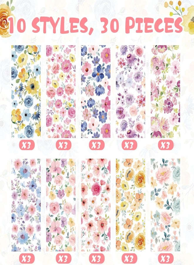 تيكيونايت أقلام حبر جاف مزينة بالزهور من تيك يونايت، 30 قلمًا، مثالية لحفلات أعياد الميلاد، للنساء، حبر أسود 1.00 مم، رأس رفيع، كتابة سلسة، مناسبة للكتابة اليومية، لوازم مكتبية - Image 3