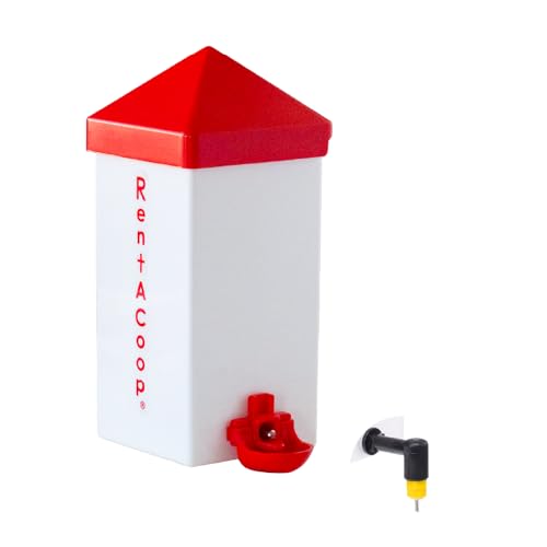 RentACoop 32oz(1L) Drinker Plus 2 Versatile Nipples - Suitable for Chicks, Quail, Pigeons, Doves, and Other Smaller Birds - 1 Pack - Image 1