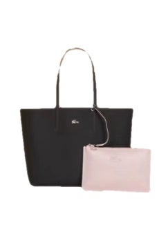 LACOSTE LACOSTE Anna Reversible Bicolour Tote Bag Black/Pink  - Image 1
