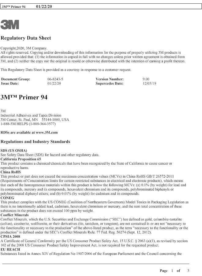 ESI Pen Containing 3M Primer 94 - Tape Primer Adhesion Promoter .47fl oz / 14mL with Valve Action Reversible Applicator Tip - Image 4