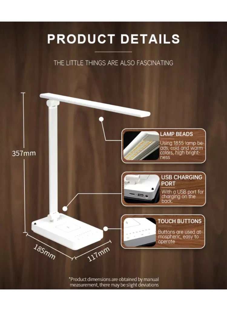Equantu CRONY SQ-905 Guran Speaker Table Lamp with Soft Ambient Light & Wireless Phone Charging - Image 5