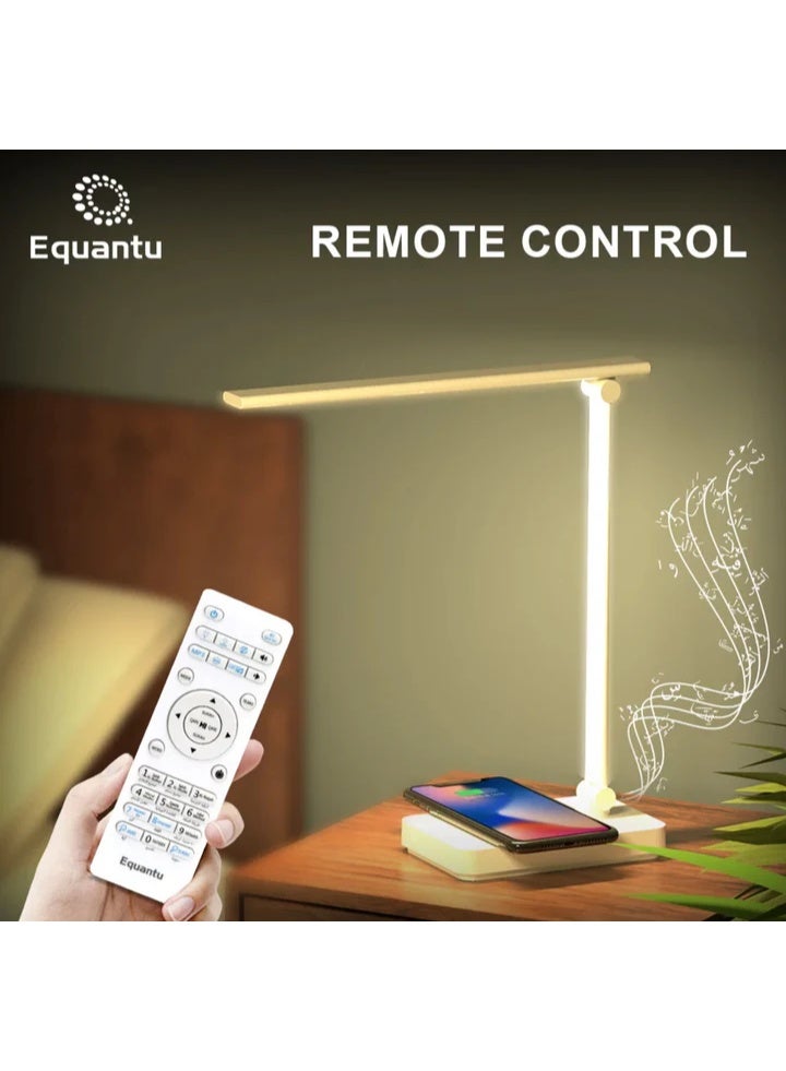 Equantu CRONY SQ-905 Guran Speaker Table Lamp with Soft Ambient Light & Wireless Phone Charging - Image 3