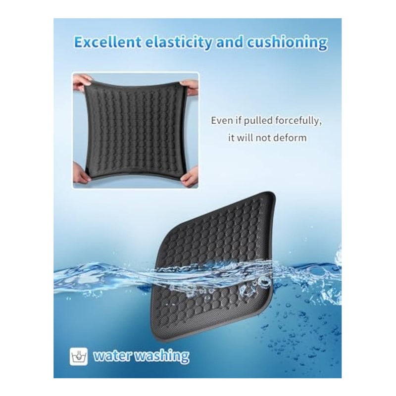 SOLARAE Seat Cushion for Car and Office Chair, Gel Seat Cushion, Cool Seat Cushion for Pressure Sores Relief,  Gel Cushion for Office Chair Home Car, Seat Cushion for Wheelchair, Sciatica&Coccyx Pain Relief - Image 3