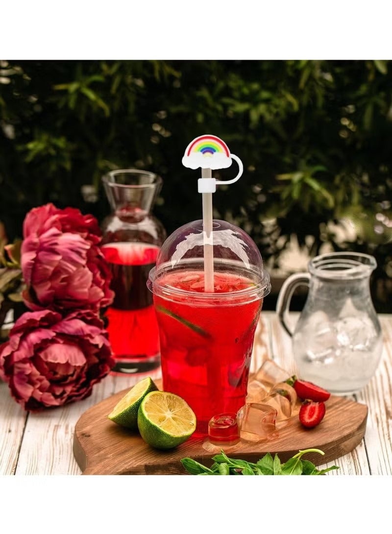 8Pcs Reusable Stanley Straw Cover, Silicone Straw Topper, Straw Covers Cap for Stanley Cup 30&40oz with Tumblers, 10mm 0.4in Stanley Lid Accessories, Simple Stanley Cup Straw Topper - Image 5