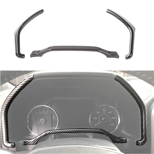 Keptrim for F150 ABS Carbon Fiber Dashboard Center Console Dash Board Trim for 2015-2020 Ford F150, 2017-2020 F250 F350, 3pcs - Image 5