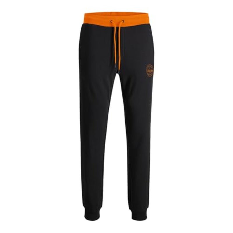Sports trousers for gym and casual wear, cotton blend, black, soft and stretchy - Image 1