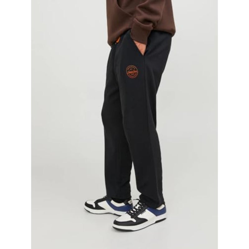Sports trousers for gym and casual wear, cotton blend, black, soft and stretchy - Image 4