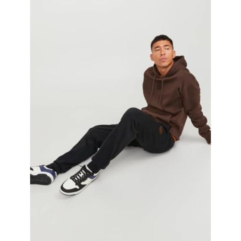 Sports trousers for gym and casual wear, cotton blend, black, soft and stretchy - Image 5