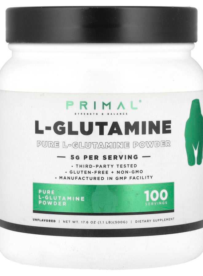 L-Glutamine Powder Unflavored 17.6 oz (500 g)